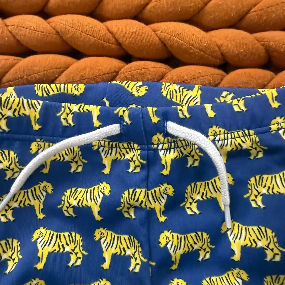 Janie & Jack Baby Boy Euro Swimmer Swimsuit Swim Bottoms 0-3 Months Blue Tiger